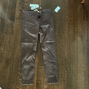 L’AGENCE jeans in a coated leather